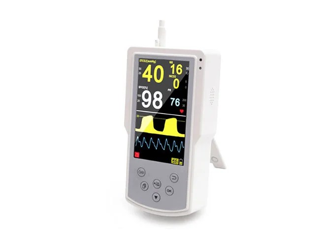 Portable Capnoxi Capnography Gas Analyzer Display with SpO2 Monitor, SpO2 with Gas Analyzer
