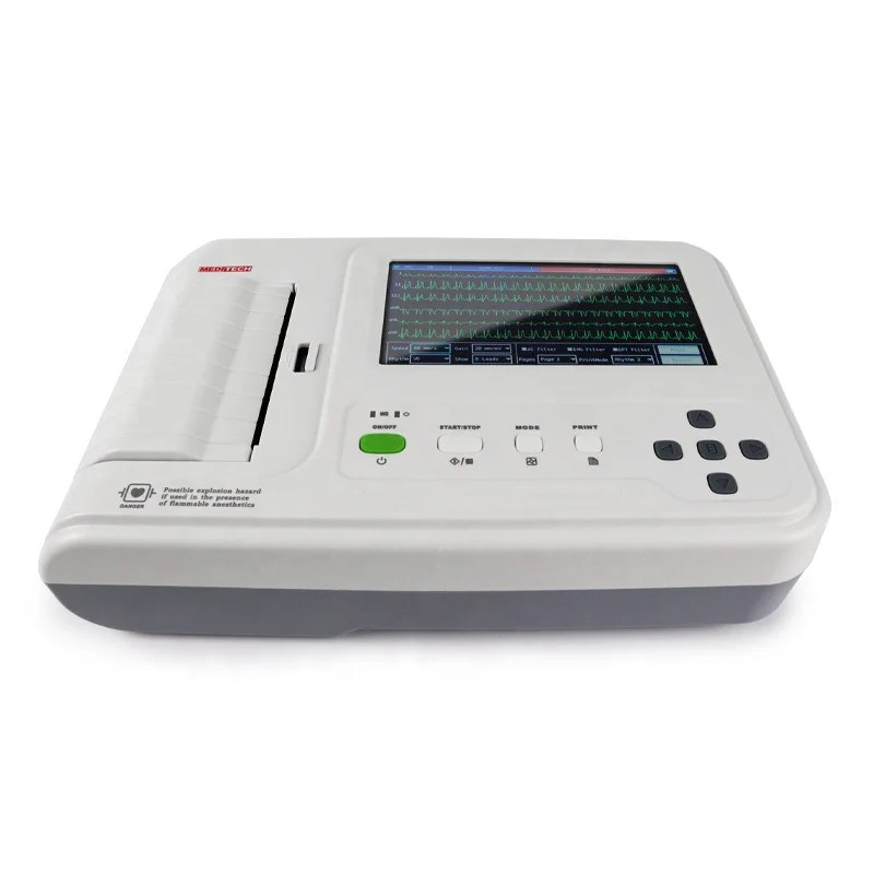 7 Inch TFT Touch Screen 3+1/6 Channel ECG Machine ECG6012