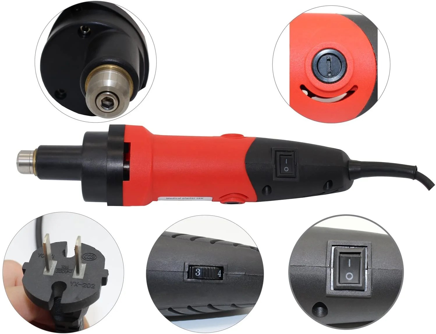 Cast saw, plaster cutting saw tool with 3 blades 110V