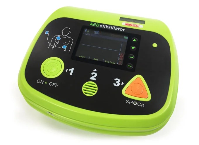 Portable Color Screen AED Defibrillator with ECG, Multi Language, SD Socket For Data Transfer from AED Device Defi 6